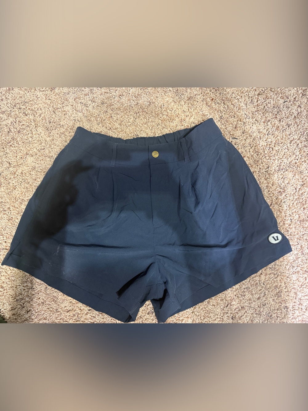 Vuori Black/dark navy Athletic High-Rise Performance Shorts